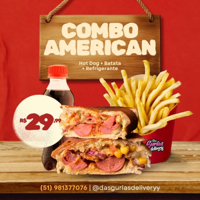 Combo American Bacon (Batata + Refri)